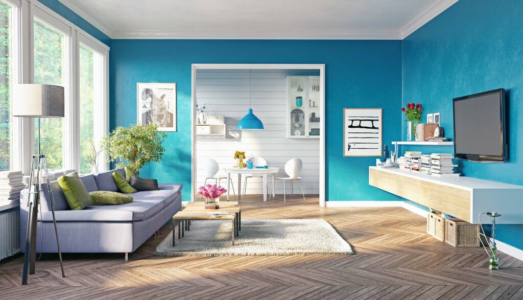 Peinture intérieure dans un appartement